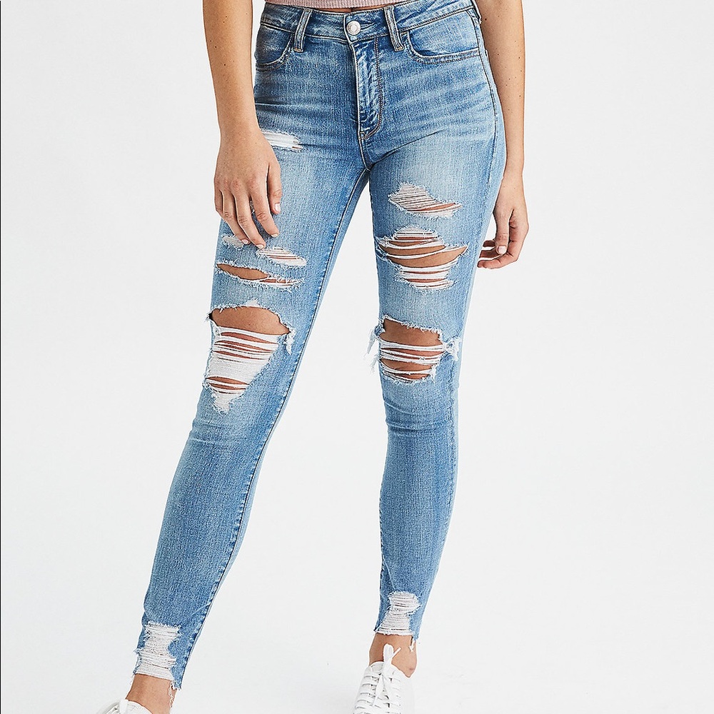 AE Hi-Rise Distressed Jegging